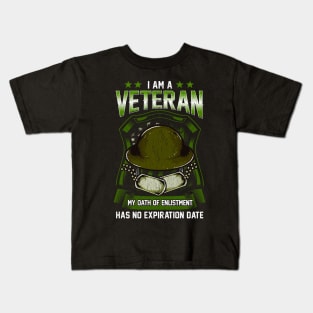 Veterans Oath Of Enlistment Military Gift Kids T-Shirt